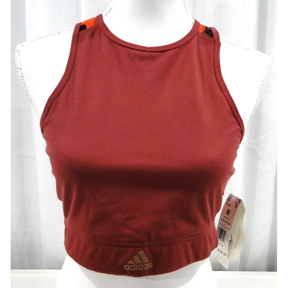 Adidas NWT Zoe Saldana Sports Bra Top W U-4-U‎ B Top Women's Berry Red Medium